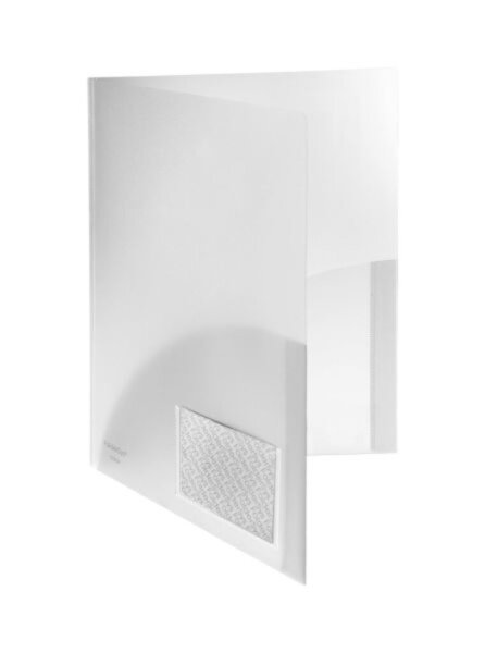 Angebotsmappe, DIN A4, 4 Abheftlaschen, 2 Innentaschen, Visitenkartentasche, 305 x 225 mm, matt transparent