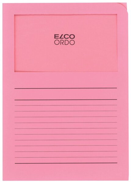 Organisationsmappe Ordo classico, DIN A4, Sichtfenster 180 x 100 mm, liniert, rosa