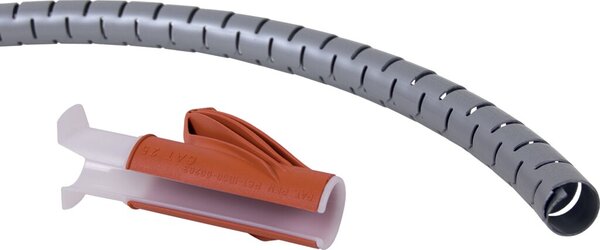 Kabelschlucker Addit 732, mit Einzugshilfe, ø 15 mm x 3 m, silber