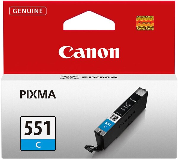 Tintenpatrone CLI-551C, für Canon Drucker, 7 ml, cyan