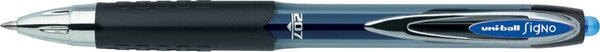 Gelroller uni-ball® SIGNO 207, Strichstärke 0,4 mm, Schreibfarbe blau, Schaftfarbe transluzent anthrazit
