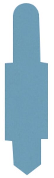 Stecksignale 15 x 55 mm, PVC, zum Einstecken in Schlitzstanzungen bei Einstellmappen, 100 Stück, hellblau