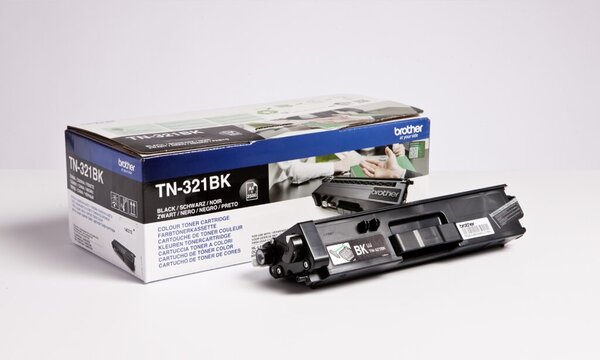 Toner TN-321BK, für Brother Drucker, ca. 2.500 Seiten, schwarz