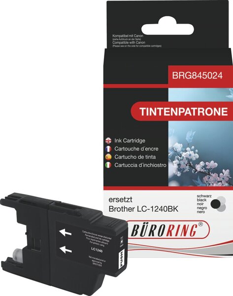 Tintenpatrone, ersetzt Brother LC-1240BK, ca. 625 Seiten, schwarz
