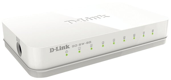 Switch, 8-Port Gigabit Easy Desktop Switch, GO-SW-8G, Anschluss: RJ45, weiß
