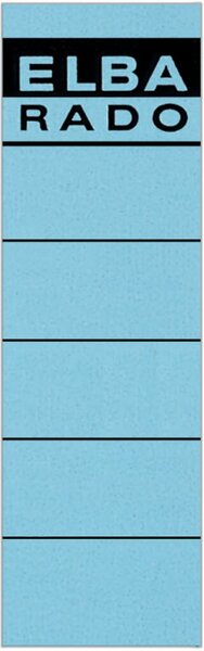 Rückenschild, kurz/breit, 190 x 59 mm, blau, 10 Rückenschild