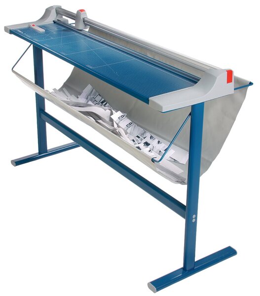 Roll-Schnitt-Schneidemaschine Premium 448 + Untergestell 798 Bundle zum Vorteilspreis, Schnittlänge: 1300 mm Schnitthöhe: 2,0 mm, Tischgröße Außenmaß: 1500 x 384 mm, Untergestell mit Auffangwanne