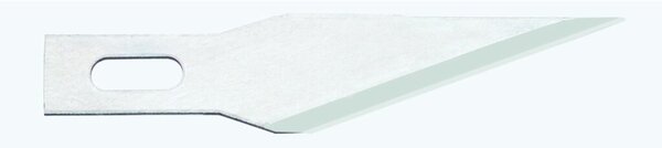 Ersatzklingen flach für Folien-, Kartonmesser, beidseitig steiler Schliff, Schleppklinge, 5 Klingen, silber
