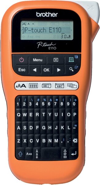 Beschriftungsgerät P-Touch E110, Einzelgerät, orange/schwarz