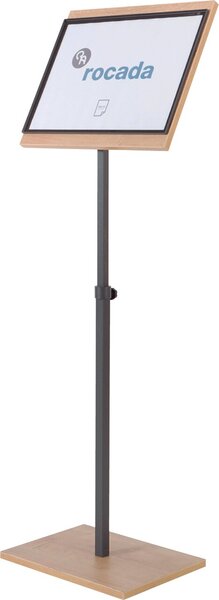 Infodisplay DIN A3, Holzoptik, drehbare Tafel, höhenverstellbar