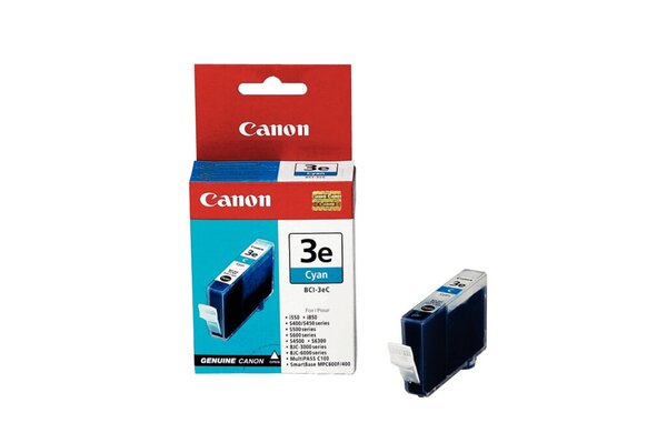 Tintentank BCI-3e, für Canon Drucker, ca. 390 Seiten, cyan
