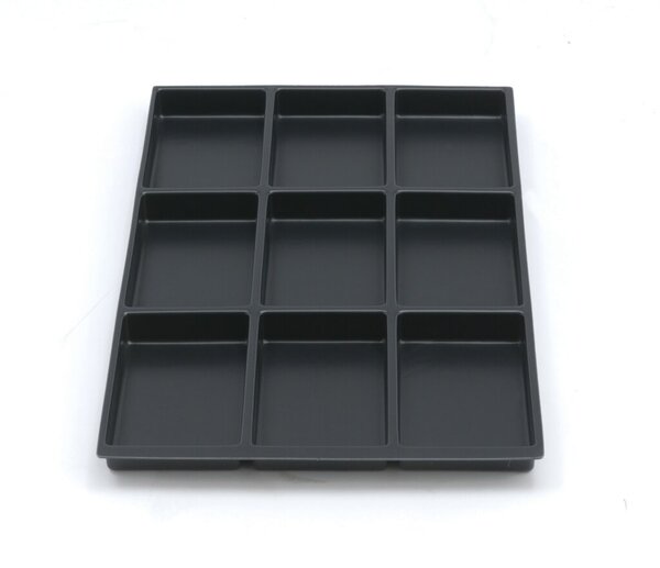 MultiDrawer™ Schubladeneinsatz A4, 9 Fächer, für alle DIN A4 Schubladen, Maße (HxBxT): 22 x 233 x 363 mm, schwarz