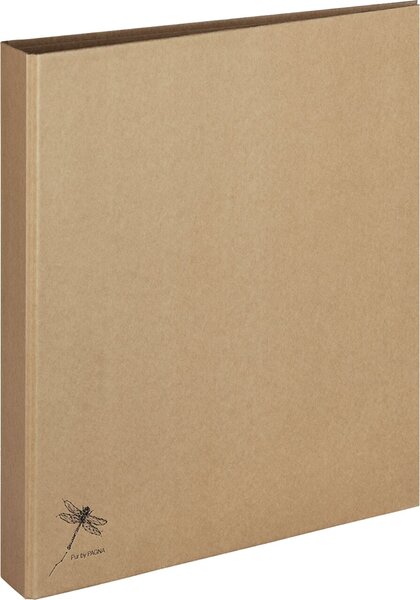 Ringbuch, DIN A4, Ø 25 mm, 2-O-Ringmechanik, stabiler Graukarton, natur