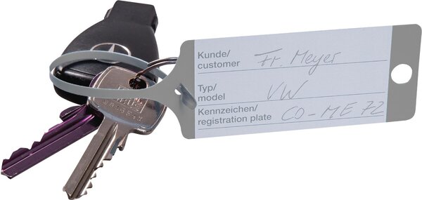 PP-Schlüsselanhänger hellgrau