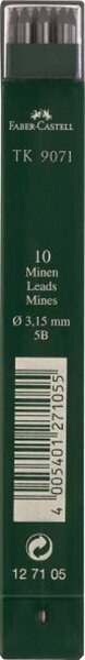 Fallmine 9071, Ø 3,15 mm, Härtegrad 5B, 10 Stück