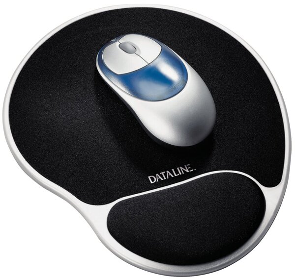 Gel Mousepad, 215 x 300 x 25 mm, silber/schwarz