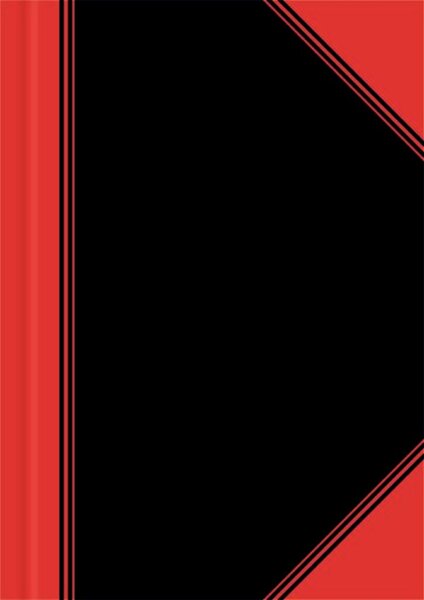 China-Kladde, DIN A6, kariert, 96 Blatt, Papier 70g/qm, schwarz/rot