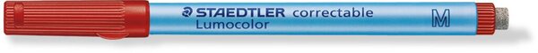 Folienstift Lumocolor® correctable, Strichstärke M - 1 mm, non-permanent/wasserlöslich, nachfüllbar, rot