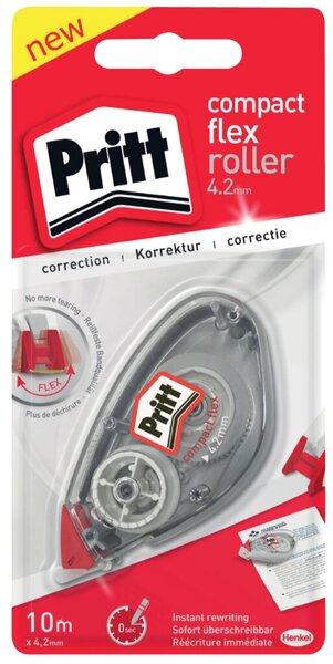 Korrekturroller Compact, einweg, 4,2 mm x 10 m, Blisterkarte