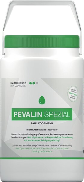 Pevalin Handreinigungscreme 3 Liter Dose, 100 % natürliche Reibemittel hautschonend, rückfettend, ohne Mineralöle und Silikone
