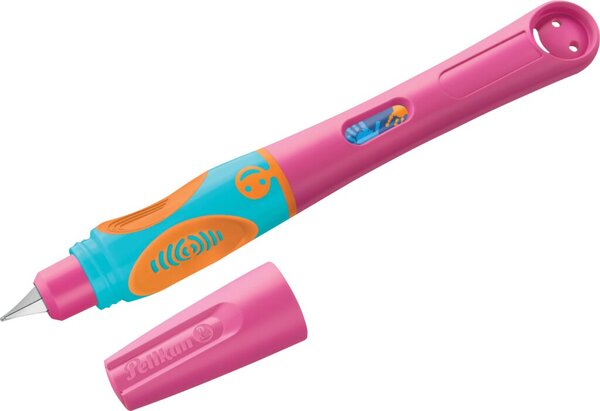 Schulfüller griffix, Linkshänder, Feder A (Anfänger), inklusive Tintenpatrone, lovely pink