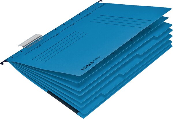 Projekt-/Personalhefter UniReg DIN A4, kaufmännische Heftung, 6 Trennblätter, mit Tasche, 230g/qm-Kraftkarton, blau