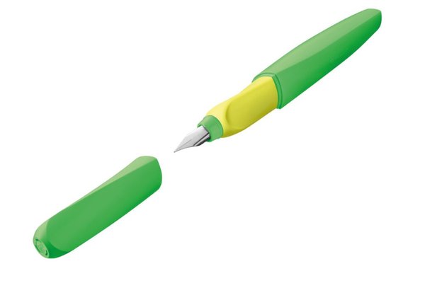 Füllhalter Twist, Rechtshänder/Linkshänder, Feder M, inklusive Tintenpatrone, neon grün