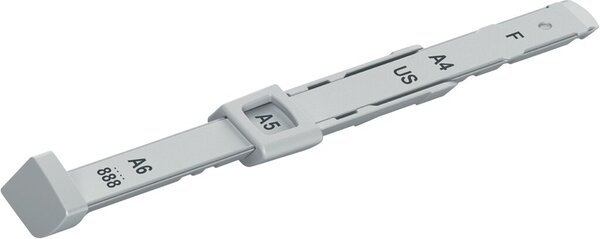 Anschlagschiene NeXXt für Locher, 136mm, dunkelgrau, Ersatz für Locher 5005, 5012, 5022, 5038, 5132