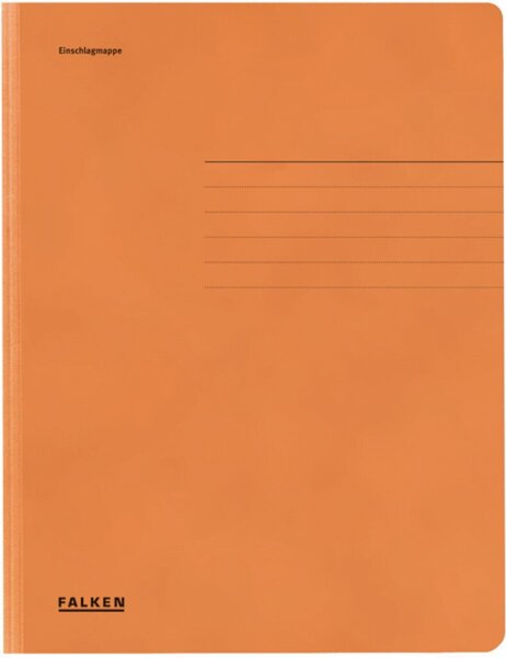 Jurismappe, DIN A4, 3 Klappen, 320g/qm Manila-RC-Karton, Deckel Liniendruck, orange