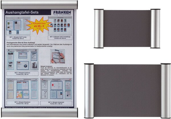 Türschild Clip 180 x 60 mm, silber, Inkl. doppelseitigem Klebeband und Schrauben