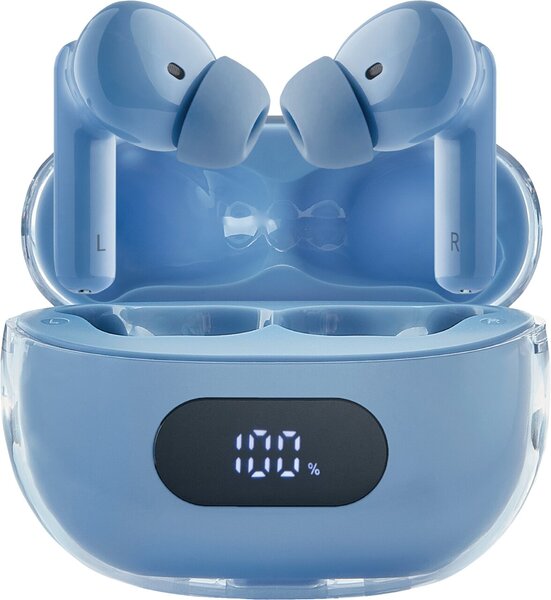 Kopfhörer Buds Plus T310AE, Digitale Prozentanzeige, Active Noise Cancelling, Environmental Noise Cancelling, Touchsteuerung, 25 h Laufzeit, blau