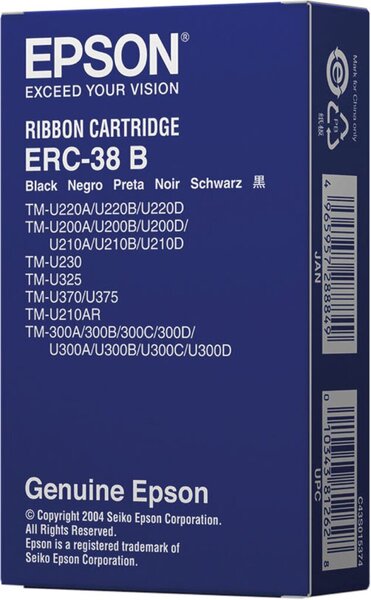 Farbband Nylon, ERC-38B, Kassenfarbband, schwarz