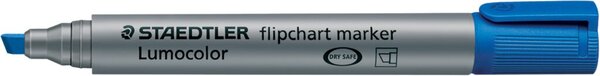 Flipchartmarker Lumocolor, Keilspitze, Strichstärke 2 - 5 mm, blau