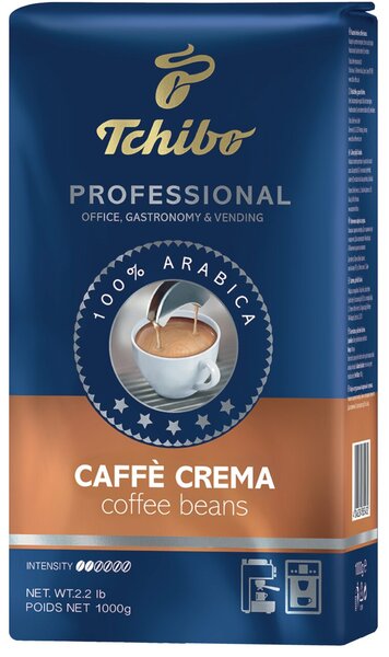 Tchibo professional Caffè Crema, ganze Bohnen, Intensität: 3, 1000 g