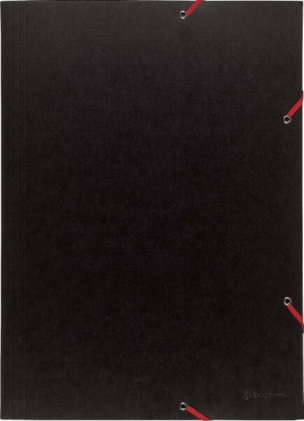 Sammelmappe / Eckspannermappe, DIN A3, 3 Klappen, Gummizugband, (H x B): 440 x 320 mm, schwarz