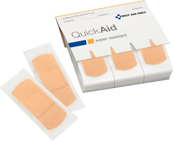 QuickAid Nachfüllpack wasserfeste Pflaster, 45 Stück 72 x 25 mm