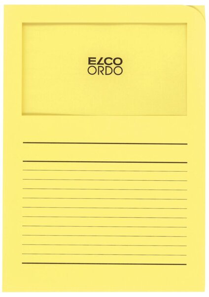 Organisationsmappe Ordo classico, DIN A4, Sichtfenster 180 x 100 mm, liniert, gelb
