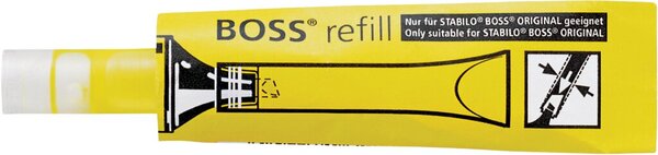 Nachfüllpatrone für Textmarker Stabilo Boss, gelb