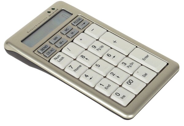 Externer Ziffernblock für Tastatur 840, selbstaufrollendes USB-Kabel, silber
