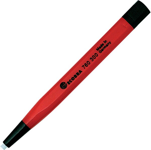 Glasfaserradierer, nachfüllbar, incl. 1 Glaspinsel, Radierer Ø 4 x 40 mm, rot