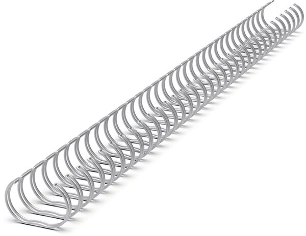 Binderücken Renz Ring Wire 3:1, 14,3 mm, für 120 Blatt, silber, 50 Stück