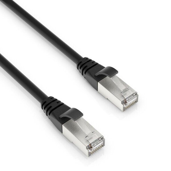 Patchkabel CAT 6A S/FTP, 7,5 m, schwarz