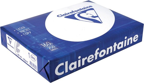 Kopierpapier Clairalfa, DIN A4, 160g/qm, weiß, 171 CIE, Packung à 250 Blatt