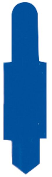 Stecksignale 15 x 55 mm, PVC, zum Einstecken in Schlitzstanzungen bei Einstellmappen, 100 Stück, dunkelblau