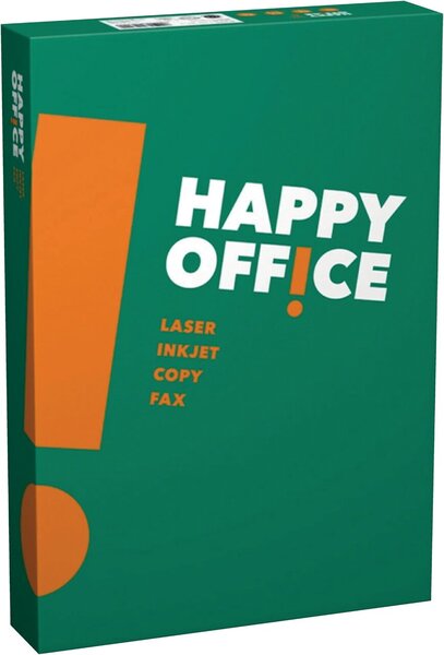 Kopierpapier Happy Office DIN A4, 80g/qm, weiß, Weißegrad 146-150 CIE, Packung à 500 Blatt