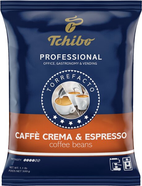 Tchibo Professional Caffè Crema & Espresso, Intensität 4, ganze Bohnen, 500 g
