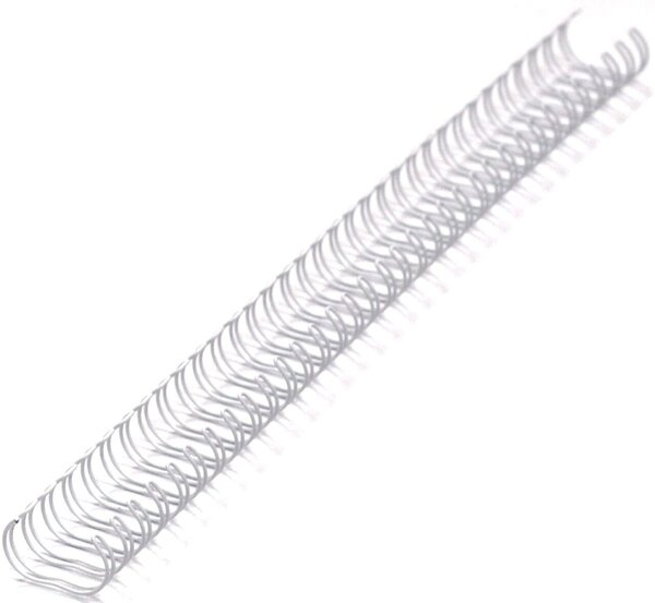 Drahtkamm, DIN A4, Teilung 3:1, 34 Ringe, Durchmesser 14,3 mm, weiß