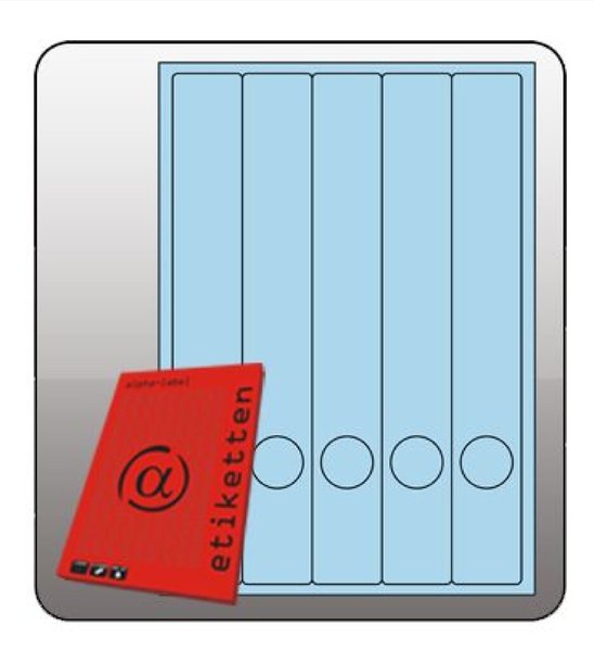 Rückenschild, lang/schmal, 285 x 39 mm, blau, 100 Blatt