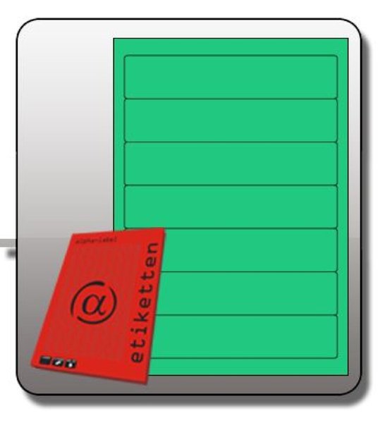 Rückenschild, selbstklebend, kurz/schmal, 190 x 38 mm, grün, 100 Blatt, 700 Etiketten