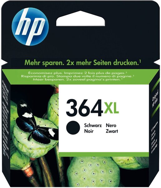 Tintenpatrone 364XL, für HP Drucker, ca. 550 Seiten, schwarz